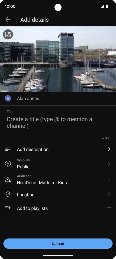 Press the field below 