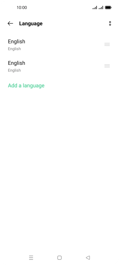 To select the new language as the default language, press the move icon next to the required language and drag it to the top of the list.