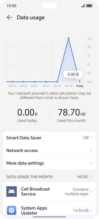 Press Network access.