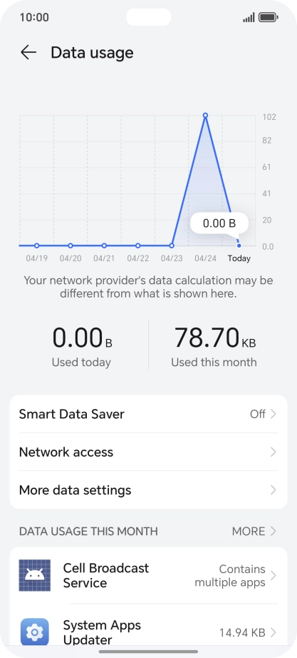 Press Network access.