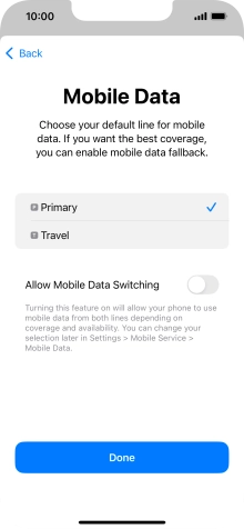Press the indicator next to 