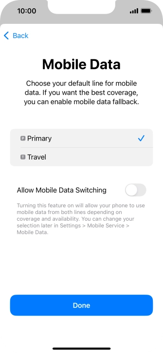 Press the indicator next to 