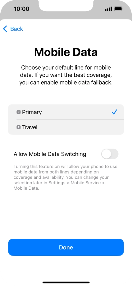 Press the indicator next to 