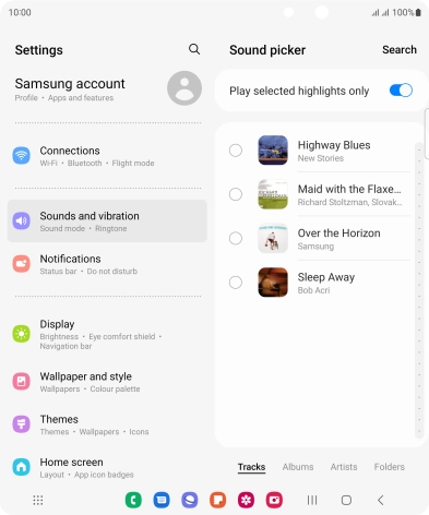 Press the required ring tones to hear them. Press the required ring tones to hear them.