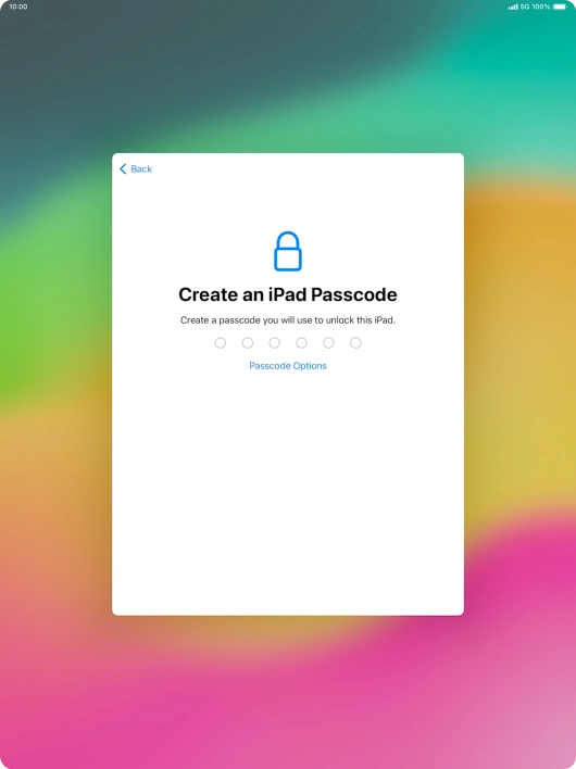 Press Passcode Options.