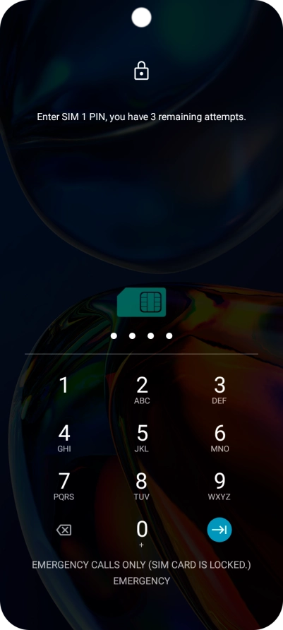 If you're asked to key in your PIN, do so and press the confirm icon.