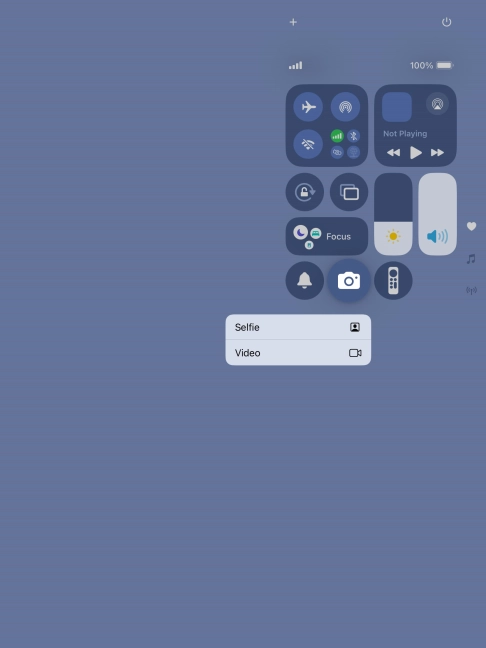 Press and hold the required function to see more actions.