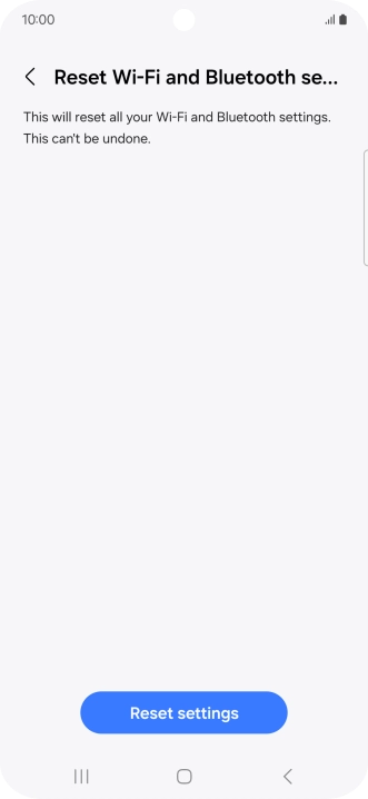 Press Reset settings.