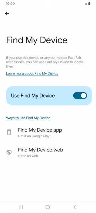 Press the Home key to return to the home screen.