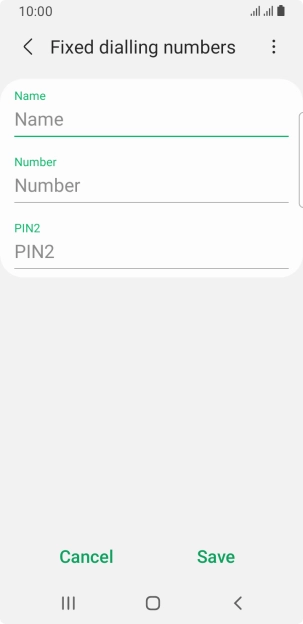 Press Name and key in the required name.