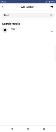 Press the required location. Press the required location.