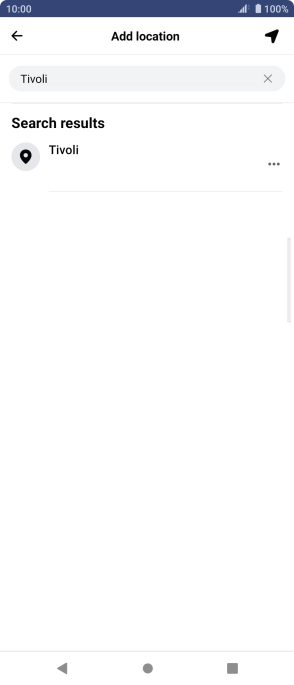 Press the required location. Press the required location.