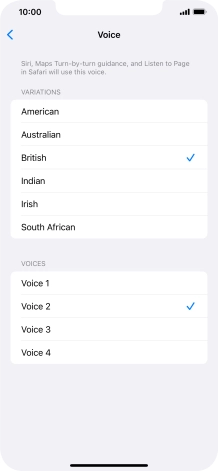 Press the required accent.