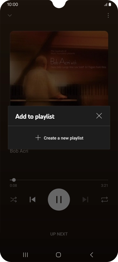 Press Create a new playlist. Press Create a new playlist.
