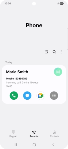 Press the menu icon.