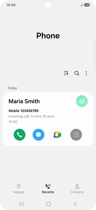 Press the menu icon.