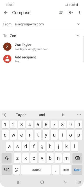 Press the required contact.