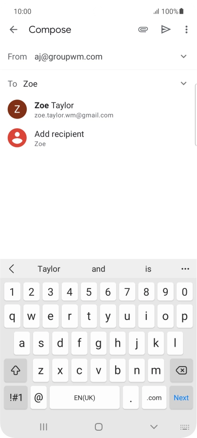 Press the required contact.