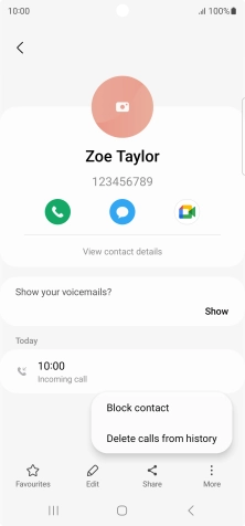 Press Block contact. Press Block contact.
