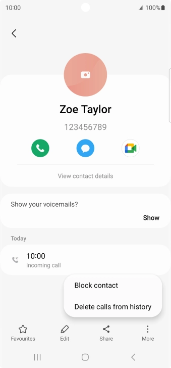 Press Block contact. Press Block contact.