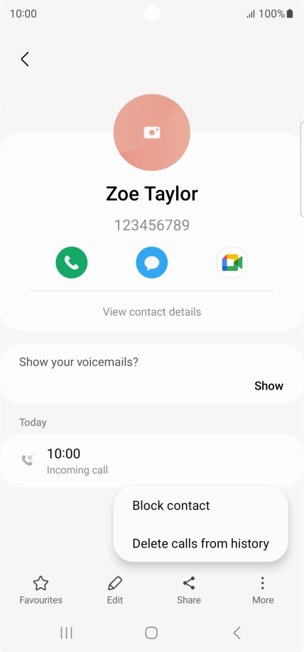 Press Block contact. Press Block contact.