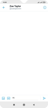 Write the required message and press the send icon.
