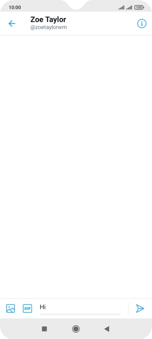 Write the required message and press the send icon.