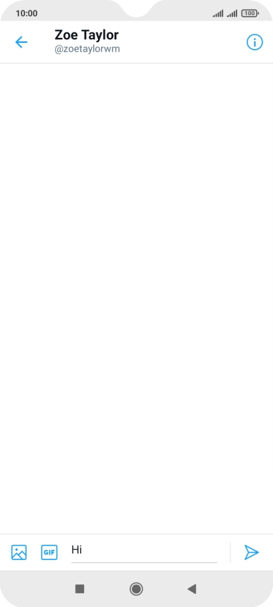 Write the required message and press the send icon.