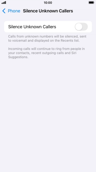 Press the indicator next to 
