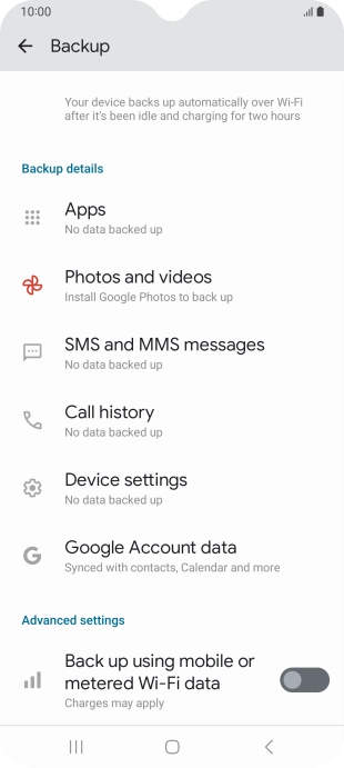 Press the indicator next to 