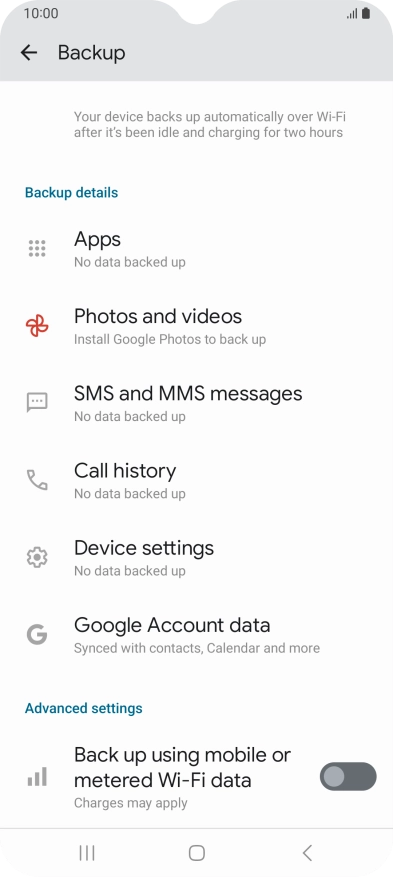 Press the indicator next to 
