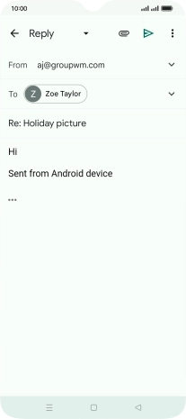 Press the send icon.
