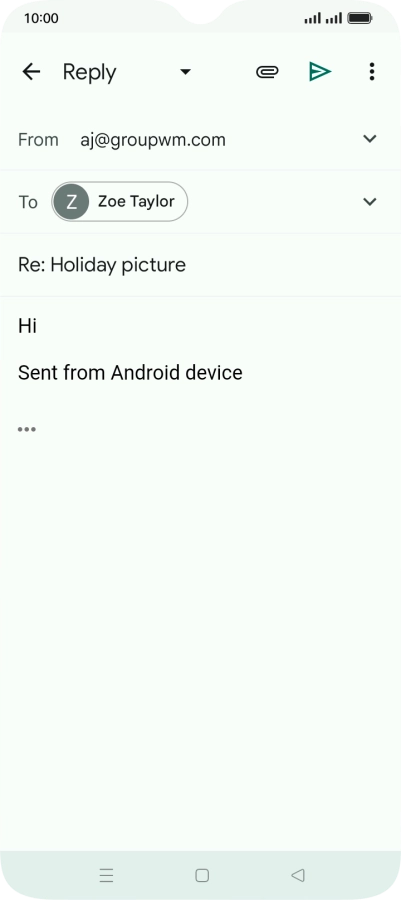 Press the send icon.