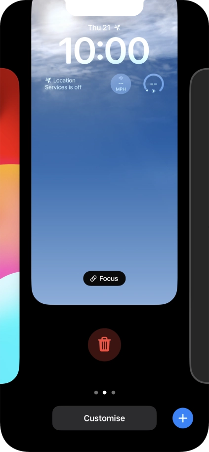 Press the delete icon.
