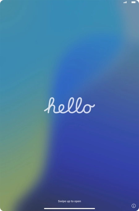 Slide your finger upwards starting from the bottom of the screen.