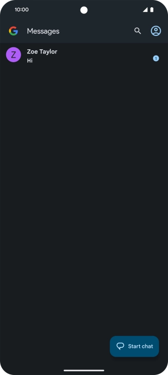 Press the profile icon.