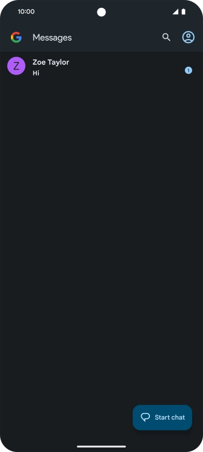 Press the profile icon.