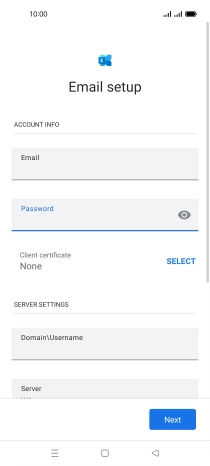 To turn on the function, press Client certificate and follow the instructions on the screen to install the required certificate.