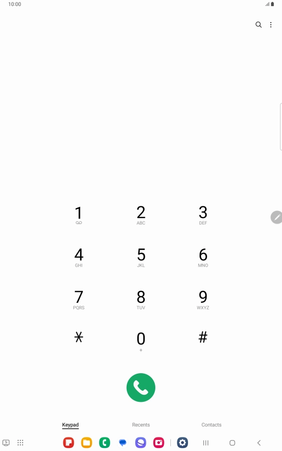 Press the menu icon.