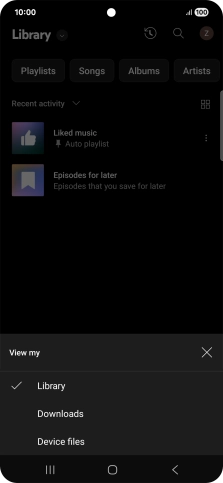 Press the required category and go to the required audio file.