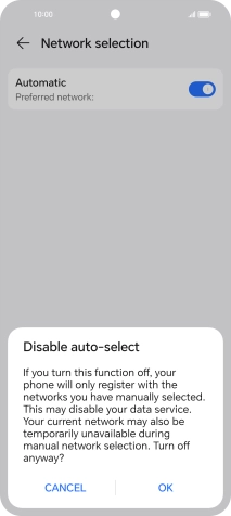 Press OK and your phone will search for networks. Press OK and your phone will search for networks.