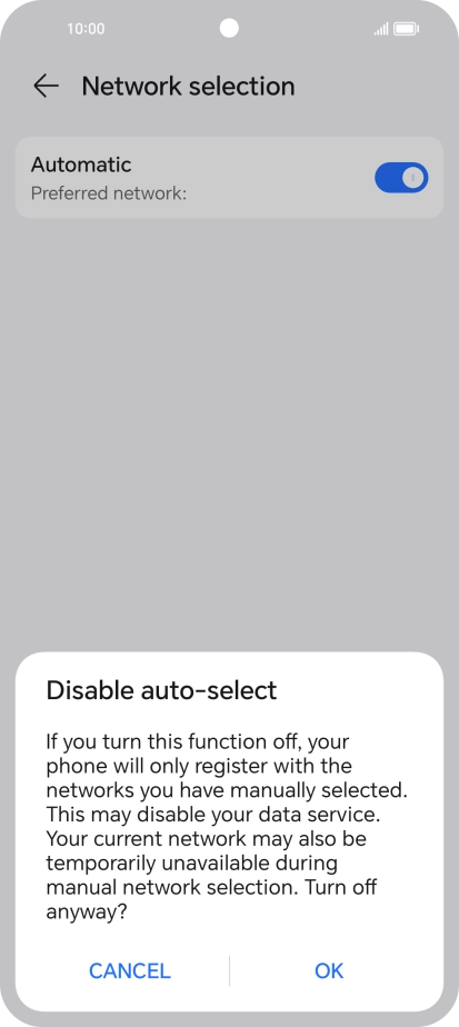 Press OK and your phone will search for networks. Press OK and your phone will search for networks.