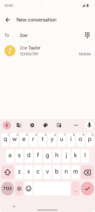 Press the required contact.