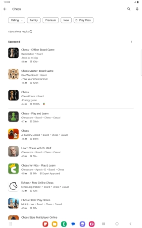 Press the required app. Press the required app.