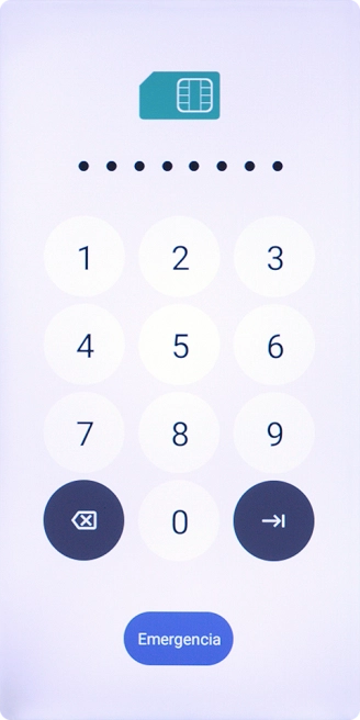 Key in the PUK and press arrow right.