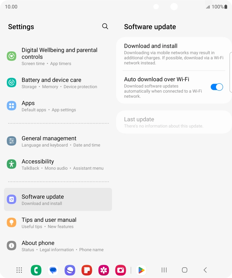 Press Download and install. If a new software version is available, it's displayed. Follow the instructions on the screen to update the phone software. Press Download and install. If a new software version is available, it's displayed. Follow the instructions on the screen to update the phone software.