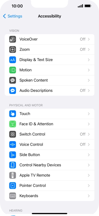 Press Display & Text Size.
