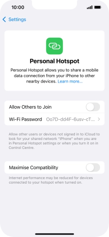 Press Wi-Fi Password and key in the required password.