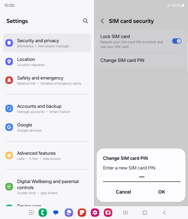 Key in a new four-digit PIN and press OK.