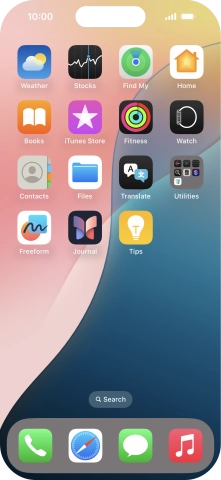 Press and hold anywhere on the home screen.